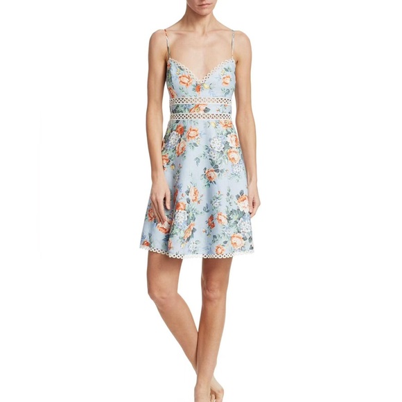 Zimmermann Blue Floral Mini Dress - Picture 3 of 9
